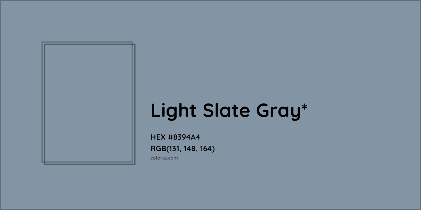 HEX #8394A4 Color Name, Color Code, Palettes, Similar Paints, Images