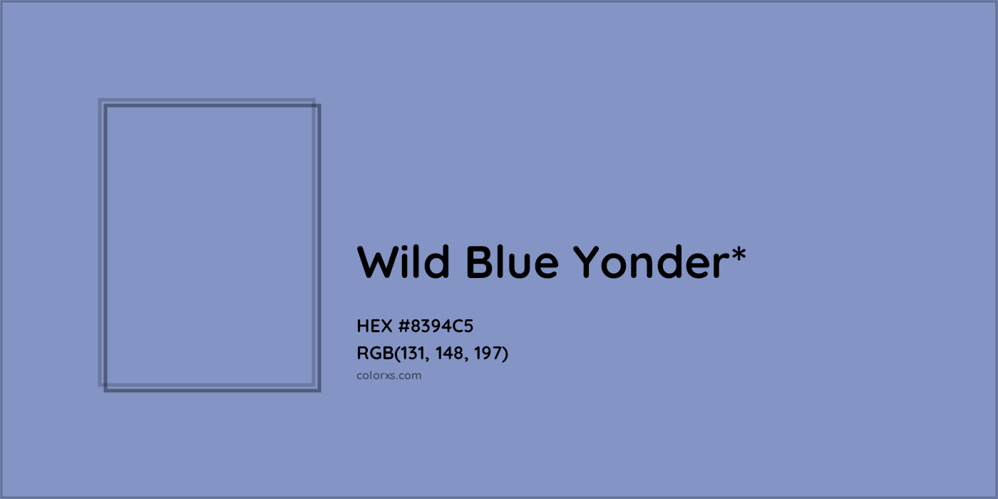 HEX #8394C5 Color Name, Color Code, Palettes, Similar Paints, Images