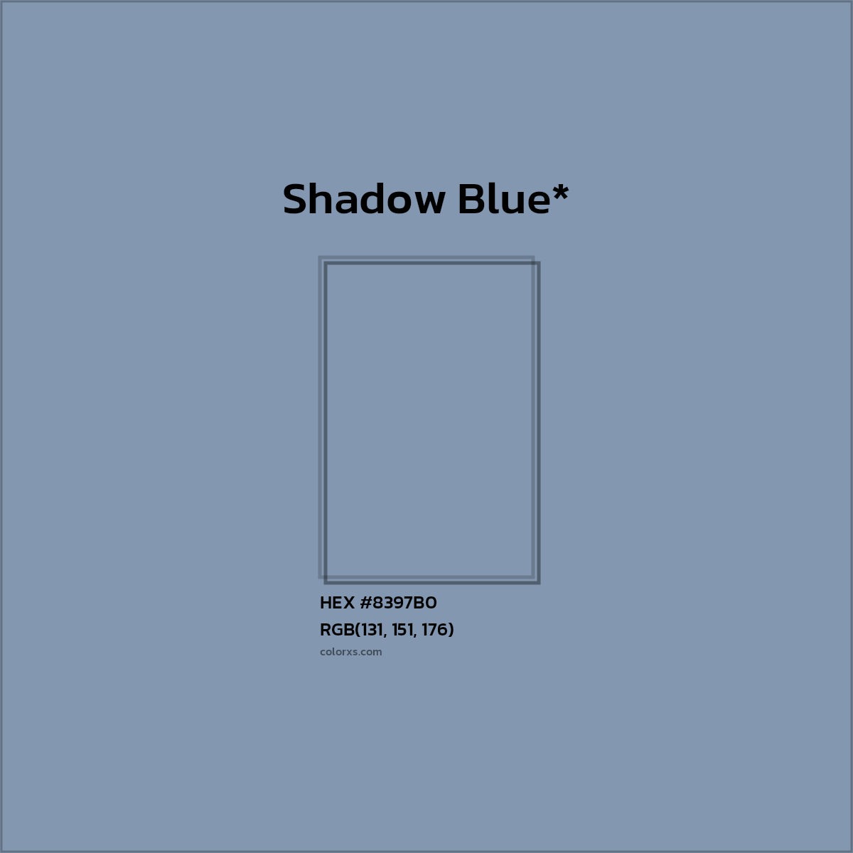 HEX #8397B0 Color Name, Color Code, Palettes, Similar Paints, Images