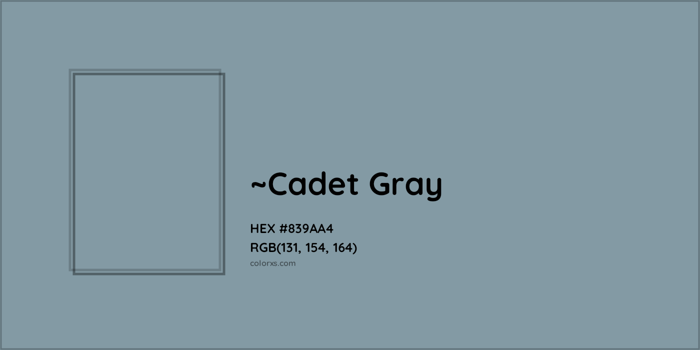 HEX #839AA4 Color Name, Color Code, Palettes, Similar Paints, Images