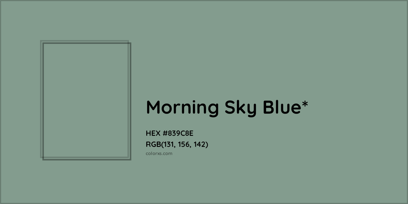 HEX #839C8E Color Name, Color Code, Palettes, Similar Paints, Images