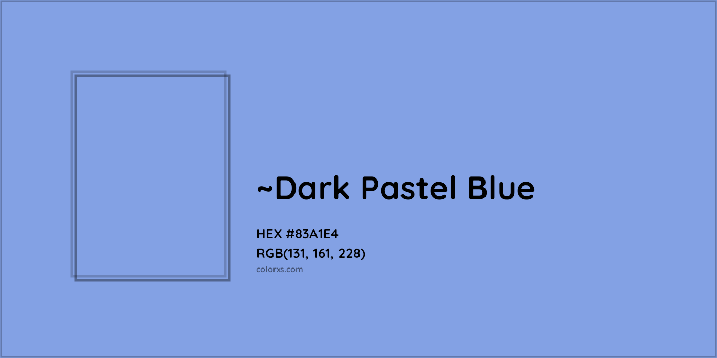 HEX #83A1E4 Color Name, Color Code, Palettes, Similar Paints, Images