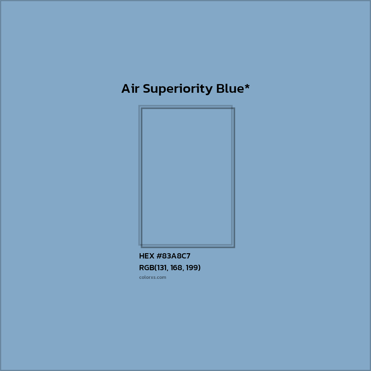 HEX #83A8C7 Color Name, Color Code, Palettes, Similar Paints, Images