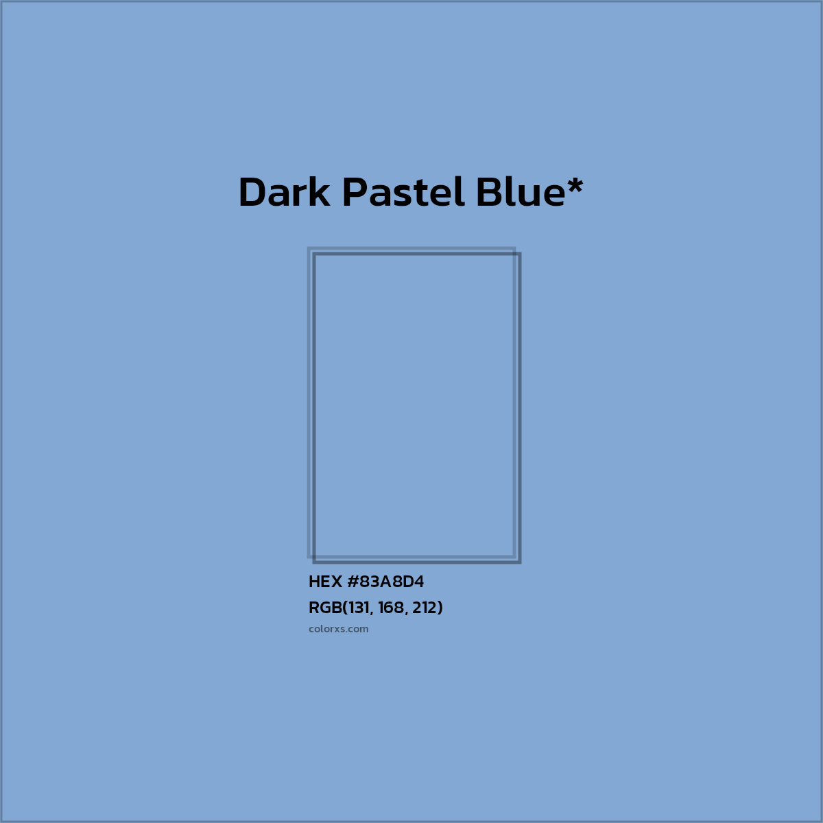 HEX #83A8D4 Color Name, Color Code, Palettes, Similar Paints, Images
