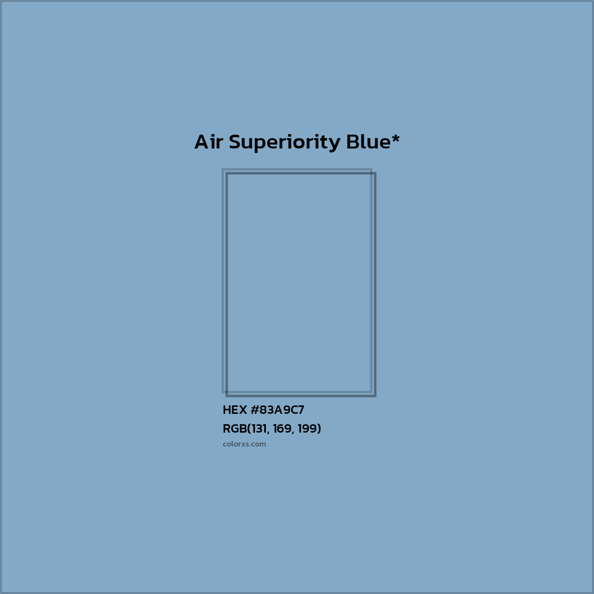 HEX #83A9C7 Color Name, Color Code, Palettes, Similar Paints, Images