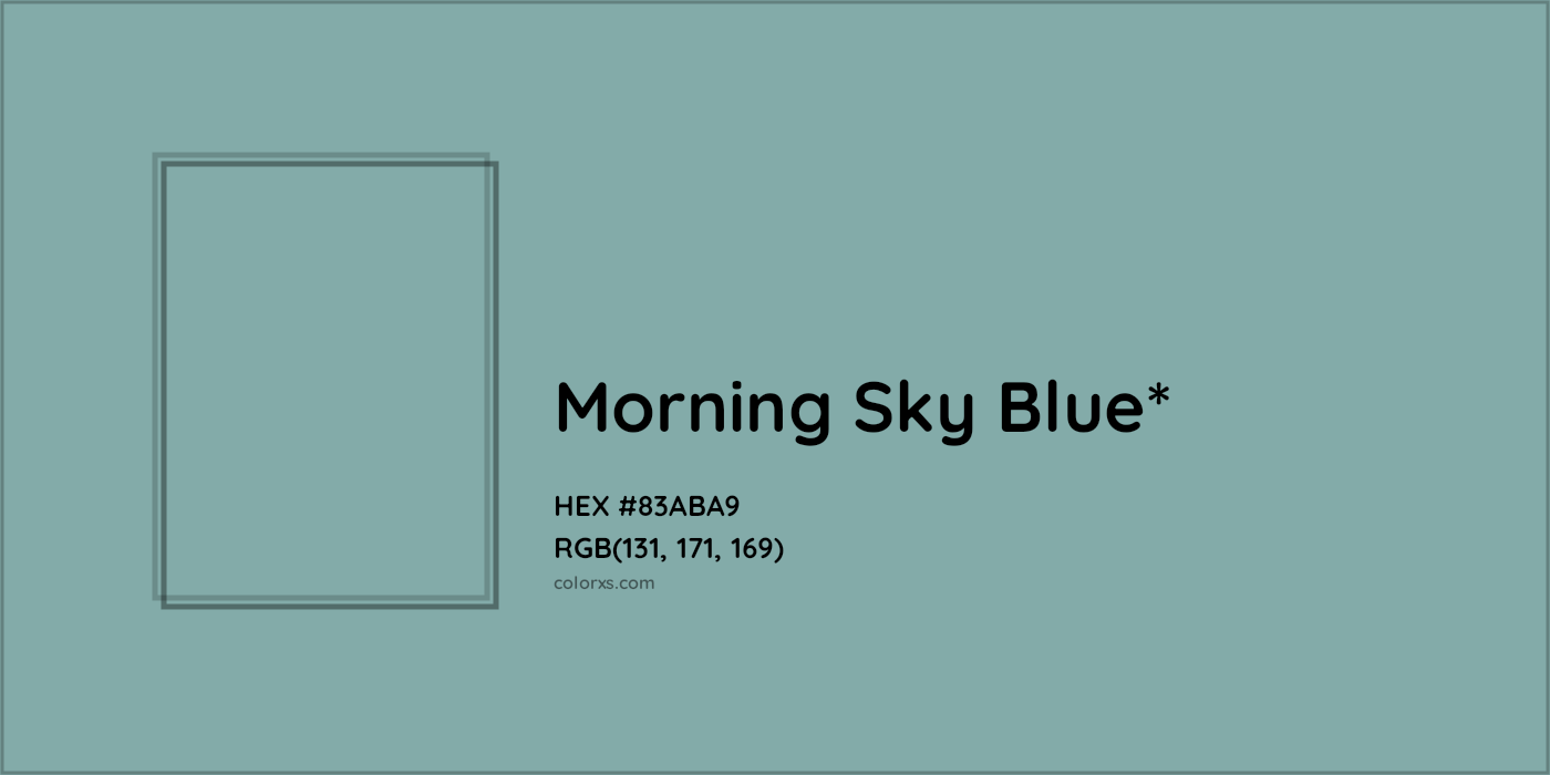 HEX #83ABA9 Color Name, Color Code, Palettes, Similar Paints, Images