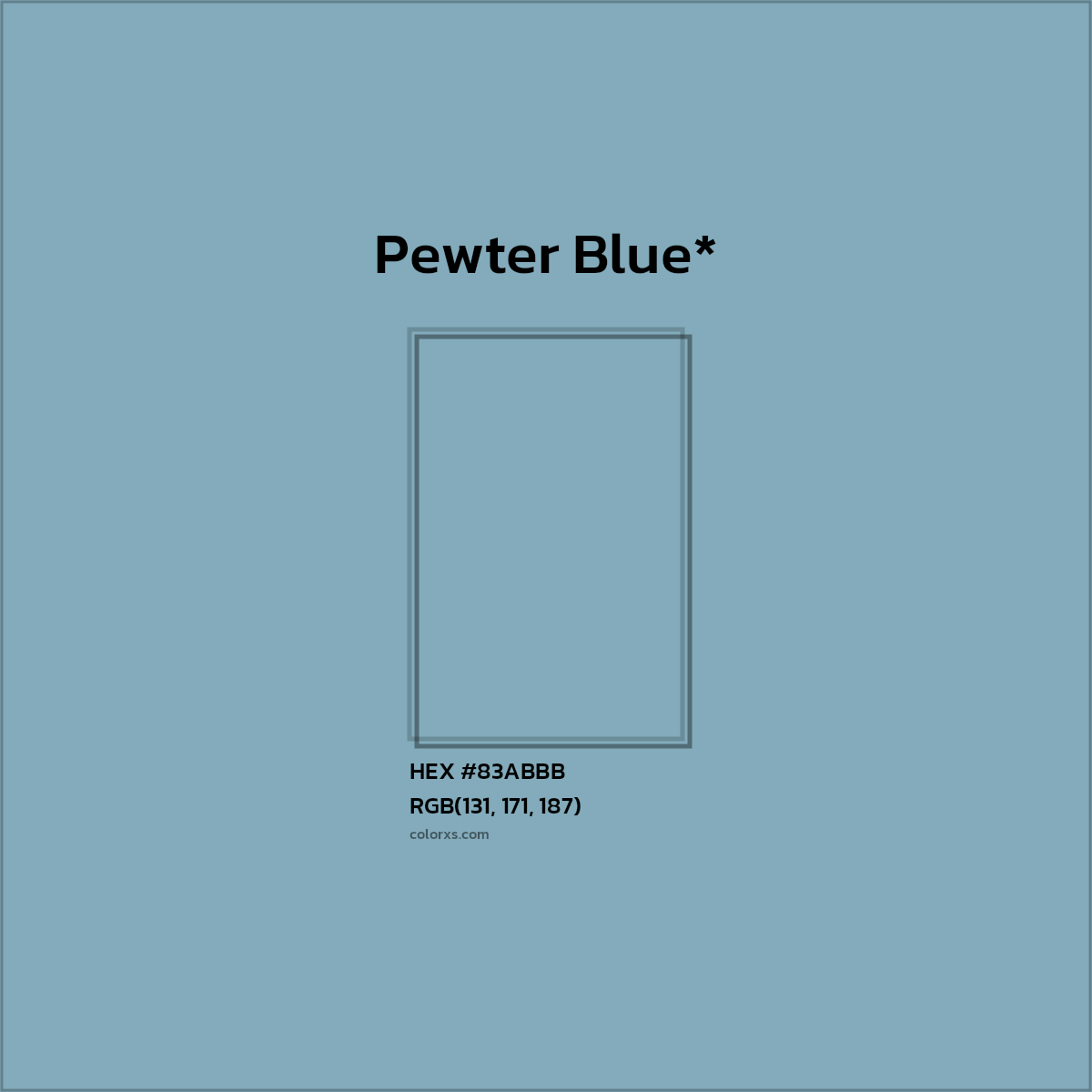HEX #83ABBB Color Name, Color Code, Palettes, Similar Paints, Images