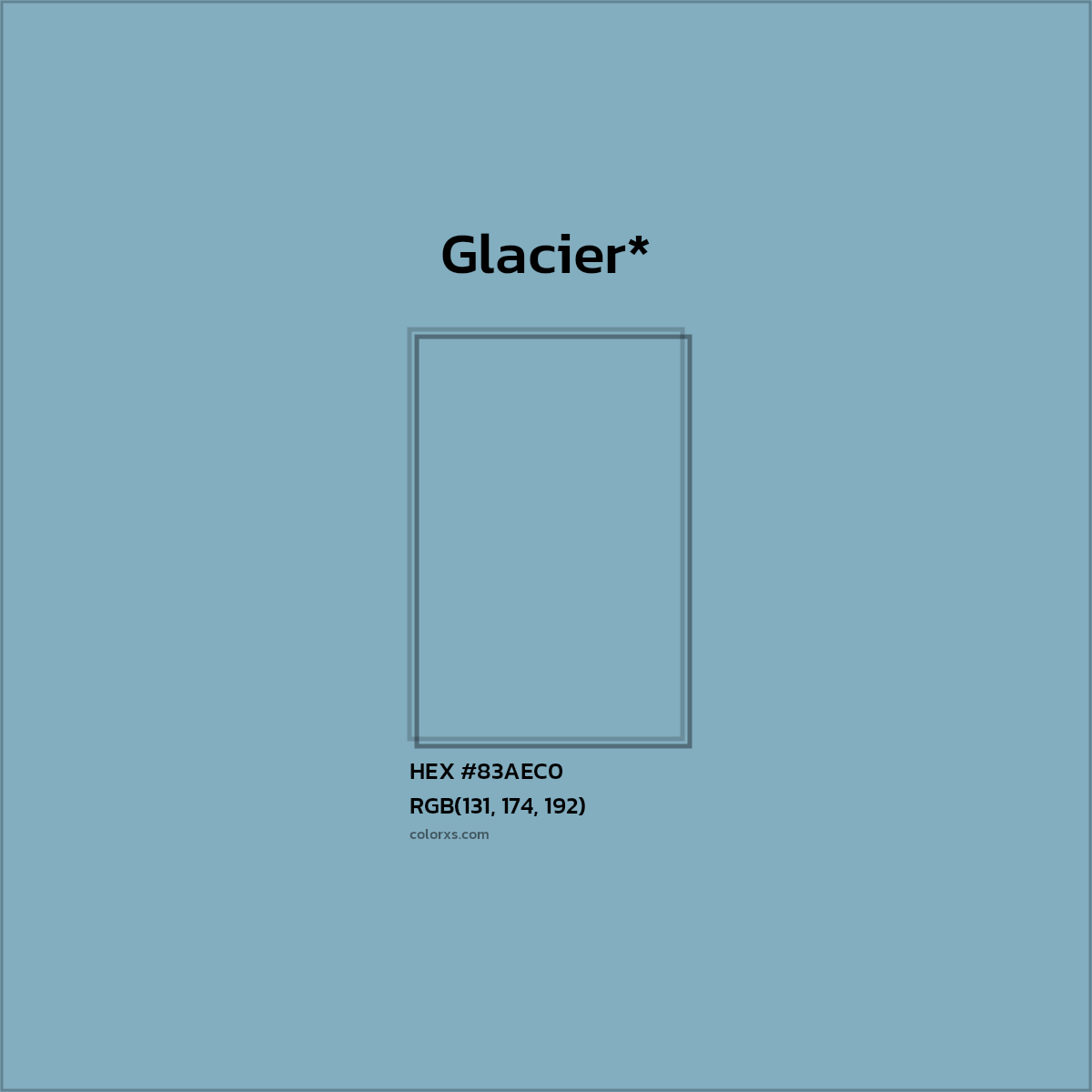 HEX #83AEC0 Color Name, Color Code, Palettes, Similar Paints, Images