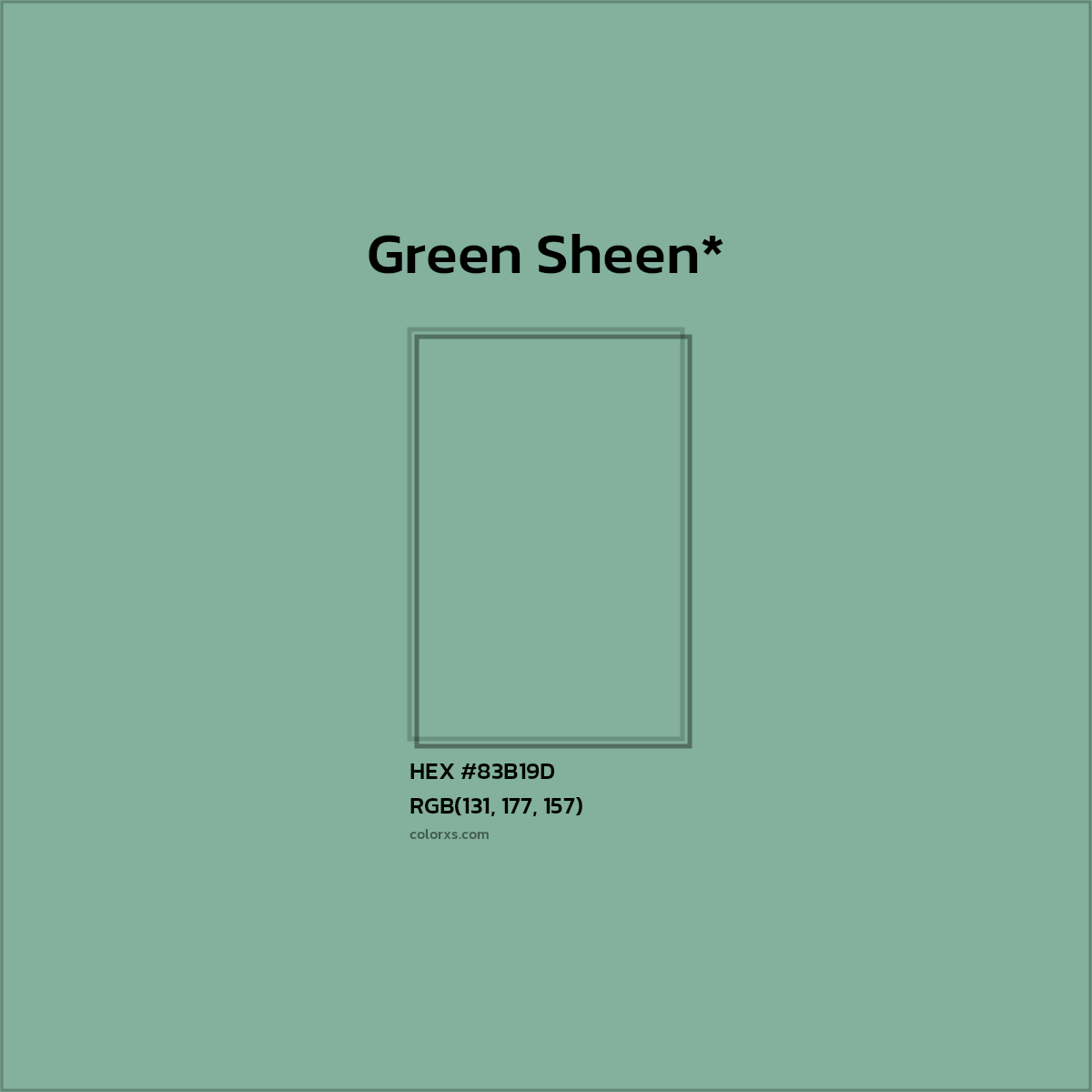 HEX #83B19D Color Name, Color Code, Palettes, Similar Paints, Images