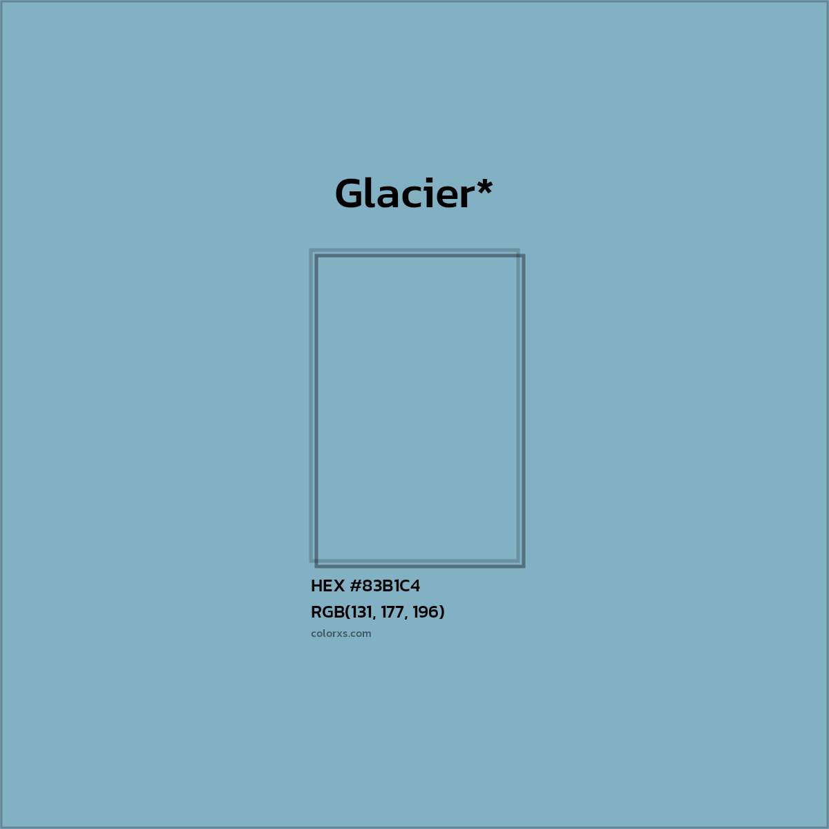HEX #83B1C4 Color Name, Color Code, Palettes, Similar Paints, Images