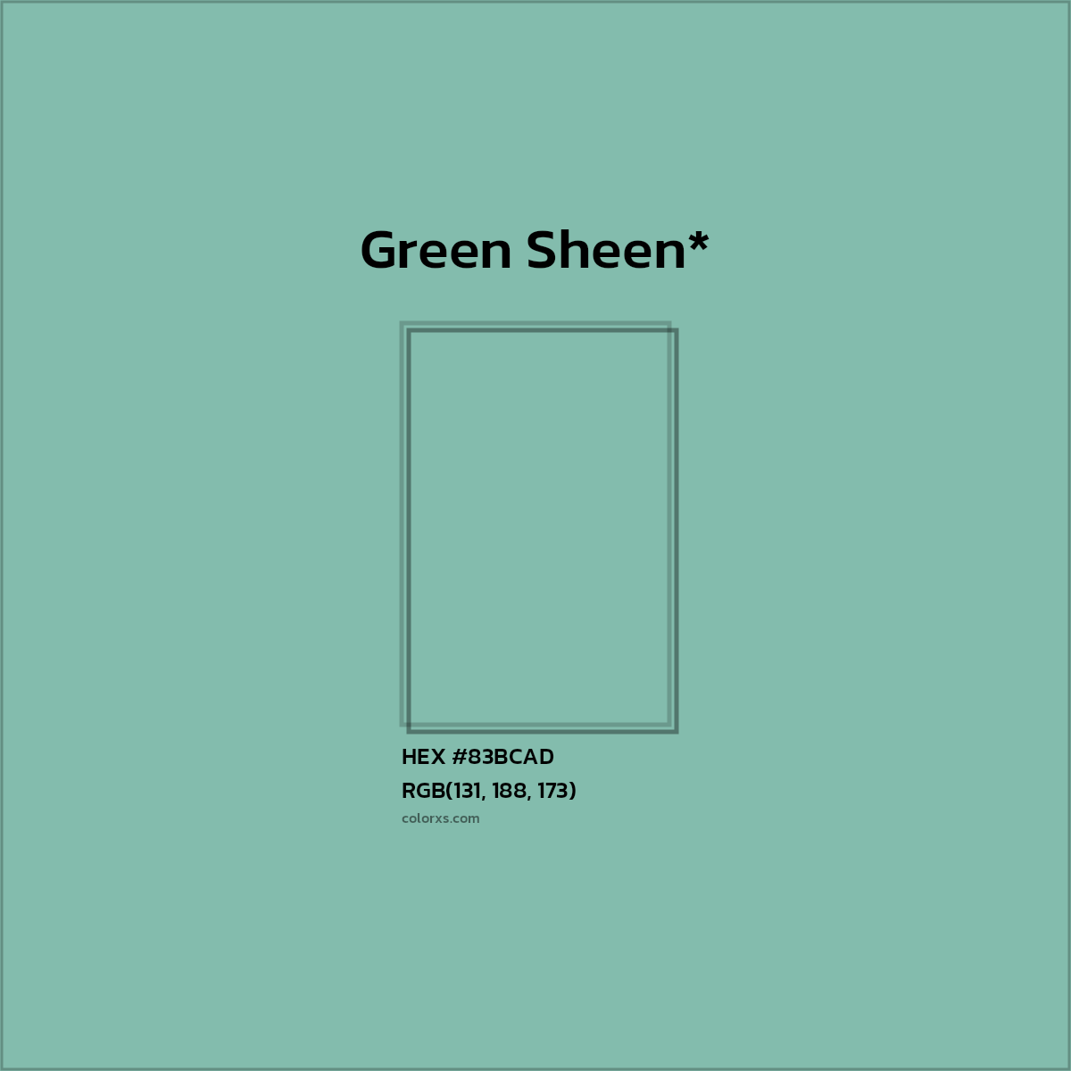 HEX #83BCAD Color Name, Color Code, Palettes, Similar Paints, Images