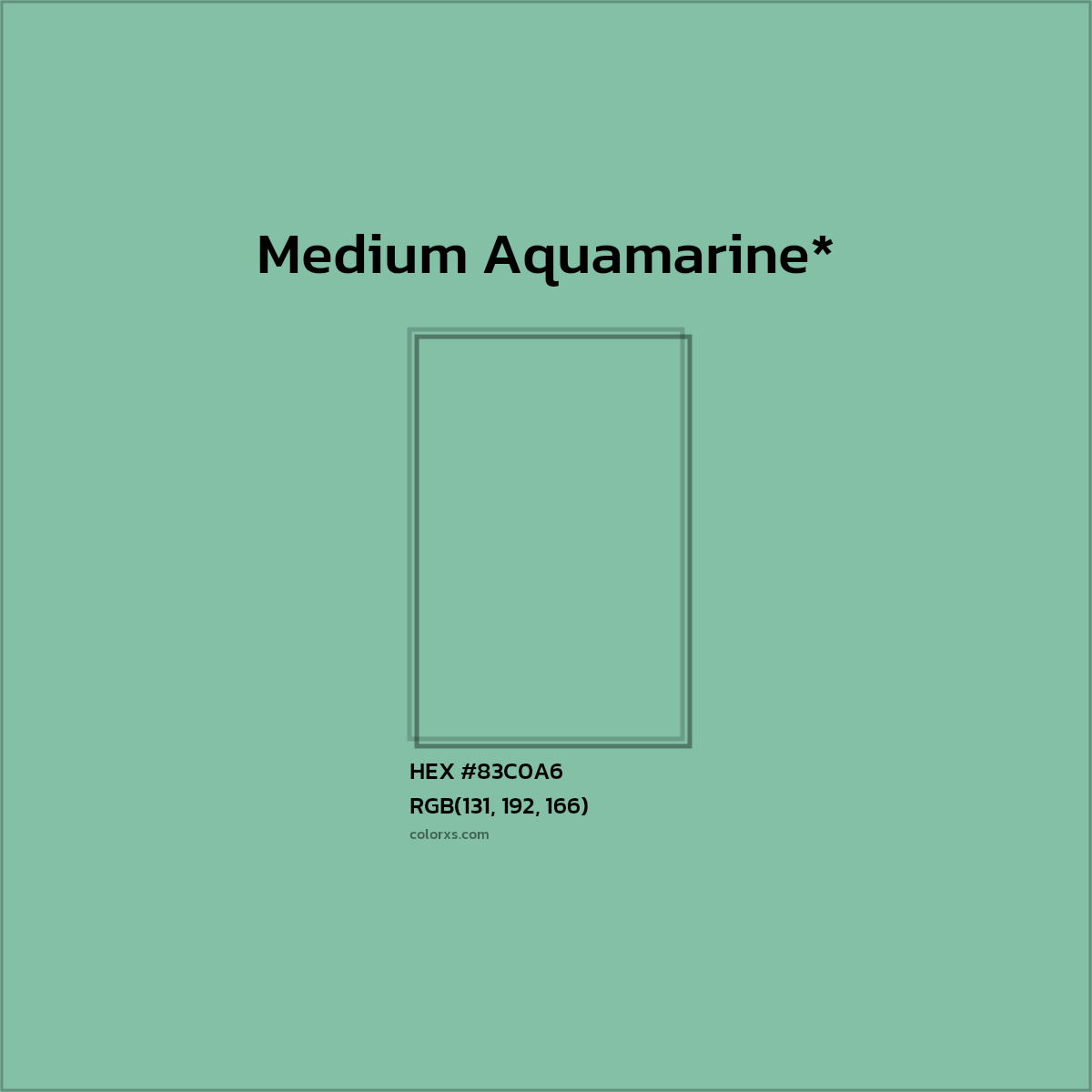 HEX #83C0A6 Color Name, Color Code, Palettes, Similar Paints, Images