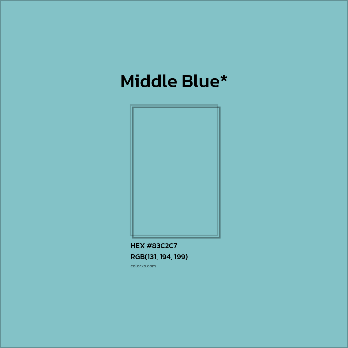 HEX #83C2C7 Color Name, Color Code, Palettes, Similar Paints, Images