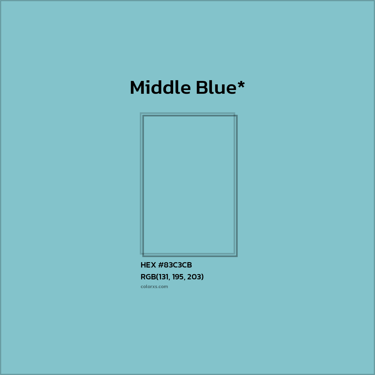 HEX #83C3CB Color Name, Color Code, Palettes, Similar Paints, Images