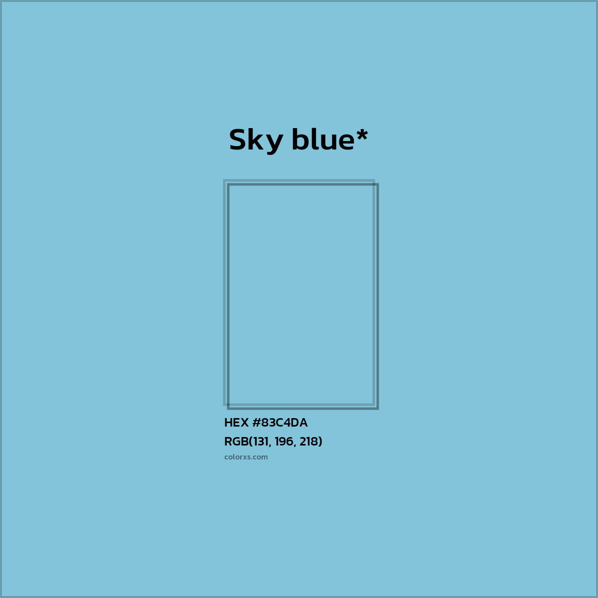 HEX #83C4DA Color Name, Color Code, Palettes, Similar Paints, Images