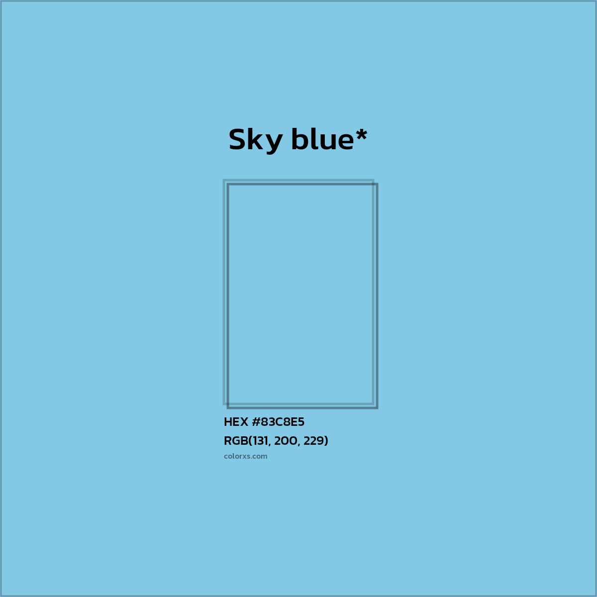 HEX #83C8E5 Color Name, Color Code, Palettes, Similar Paints, Images