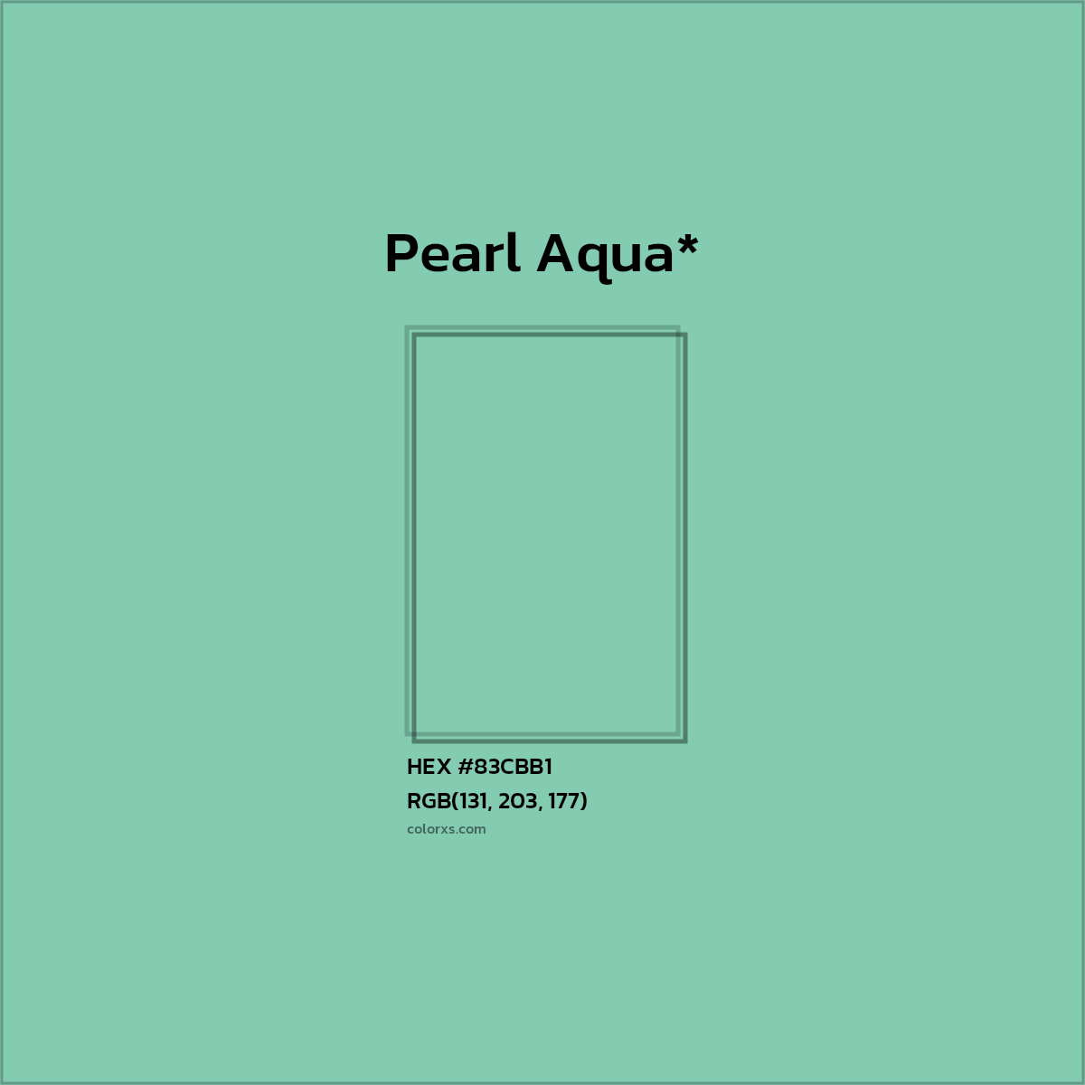 HEX #83CBB1 Color Name, Color Code, Palettes, Similar Paints, Images