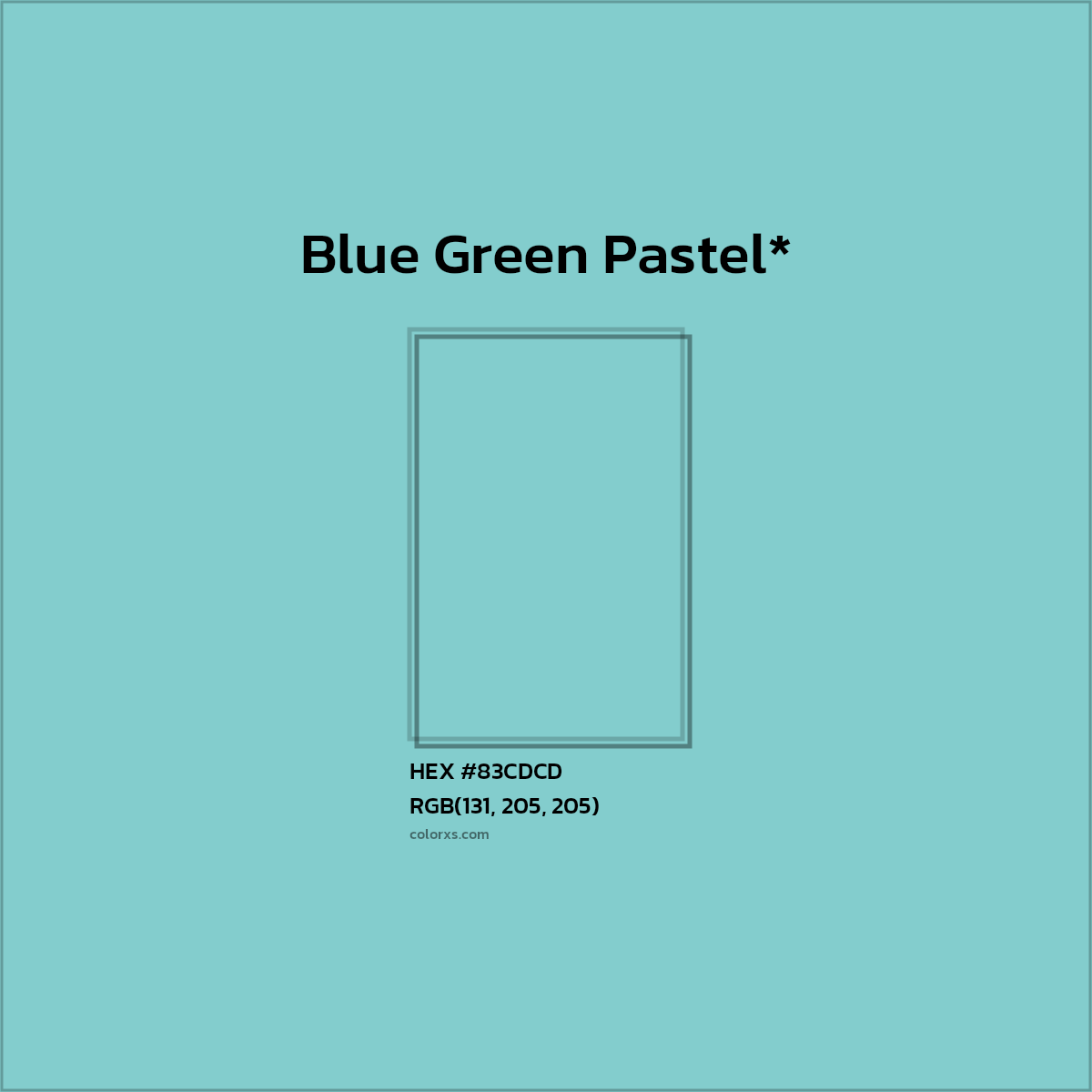 HEX #83CDCD Color Name, Color Code, Palettes, Similar Paints, Images