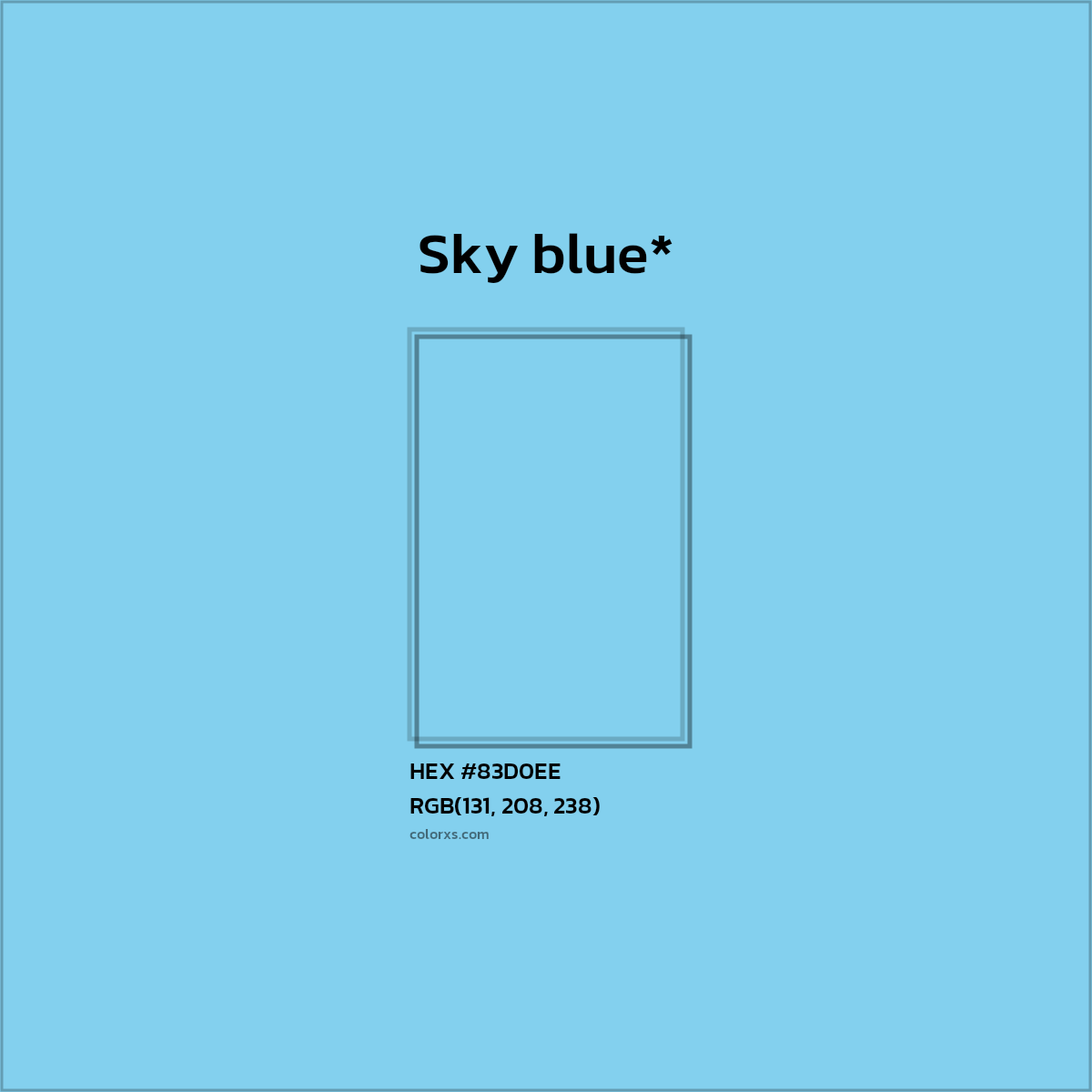 HEX #83D0EE Color Name, Color Code, Palettes, Similar Paints, Images