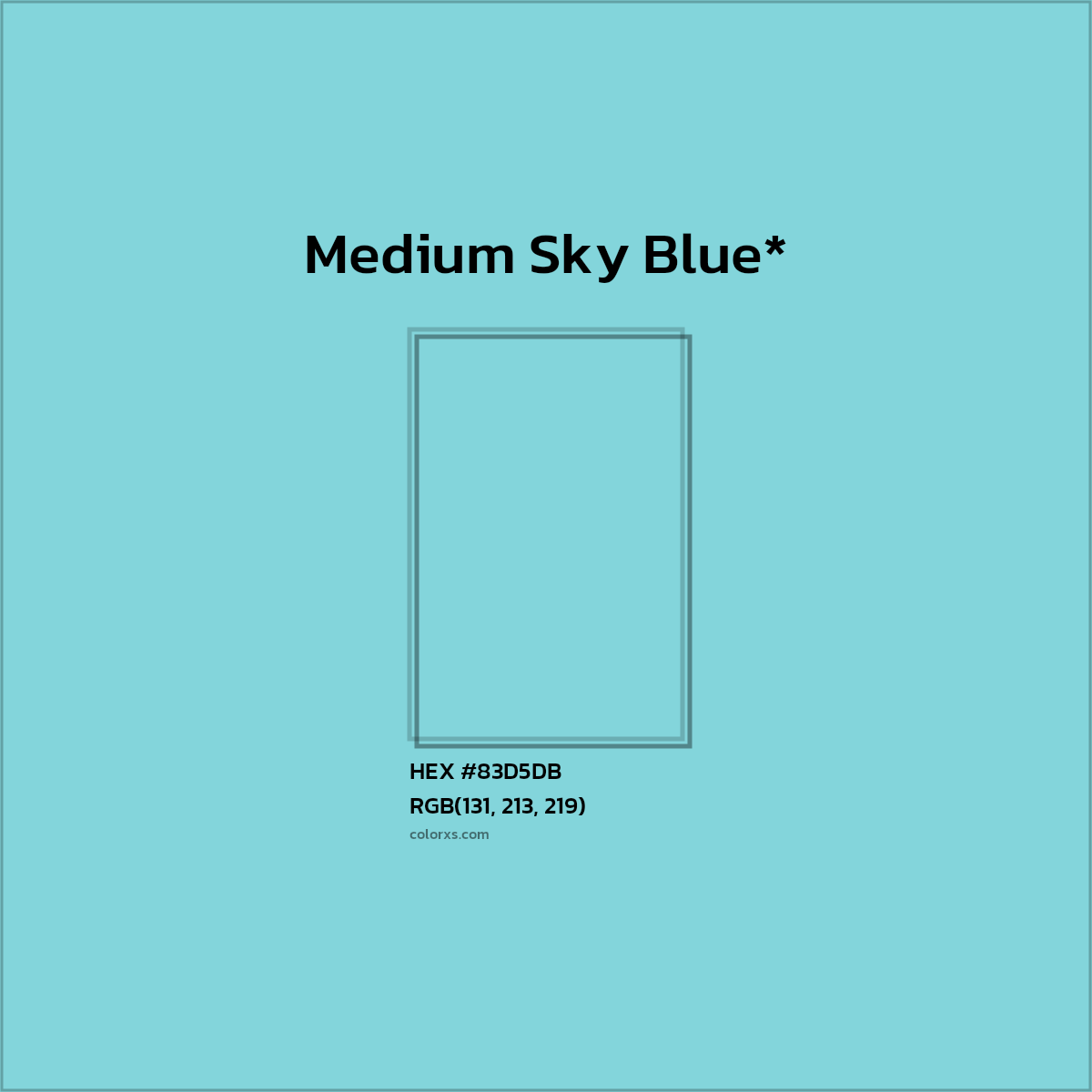 HEX #83D5DB Color Name, Color Code, Palettes, Similar Paints, Images