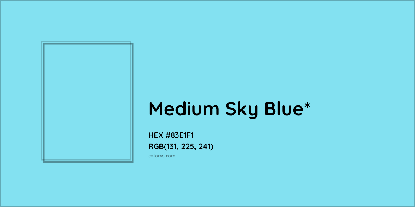 HEX #83E1F1 Color Name, Color Code, Palettes, Similar Paints, Images