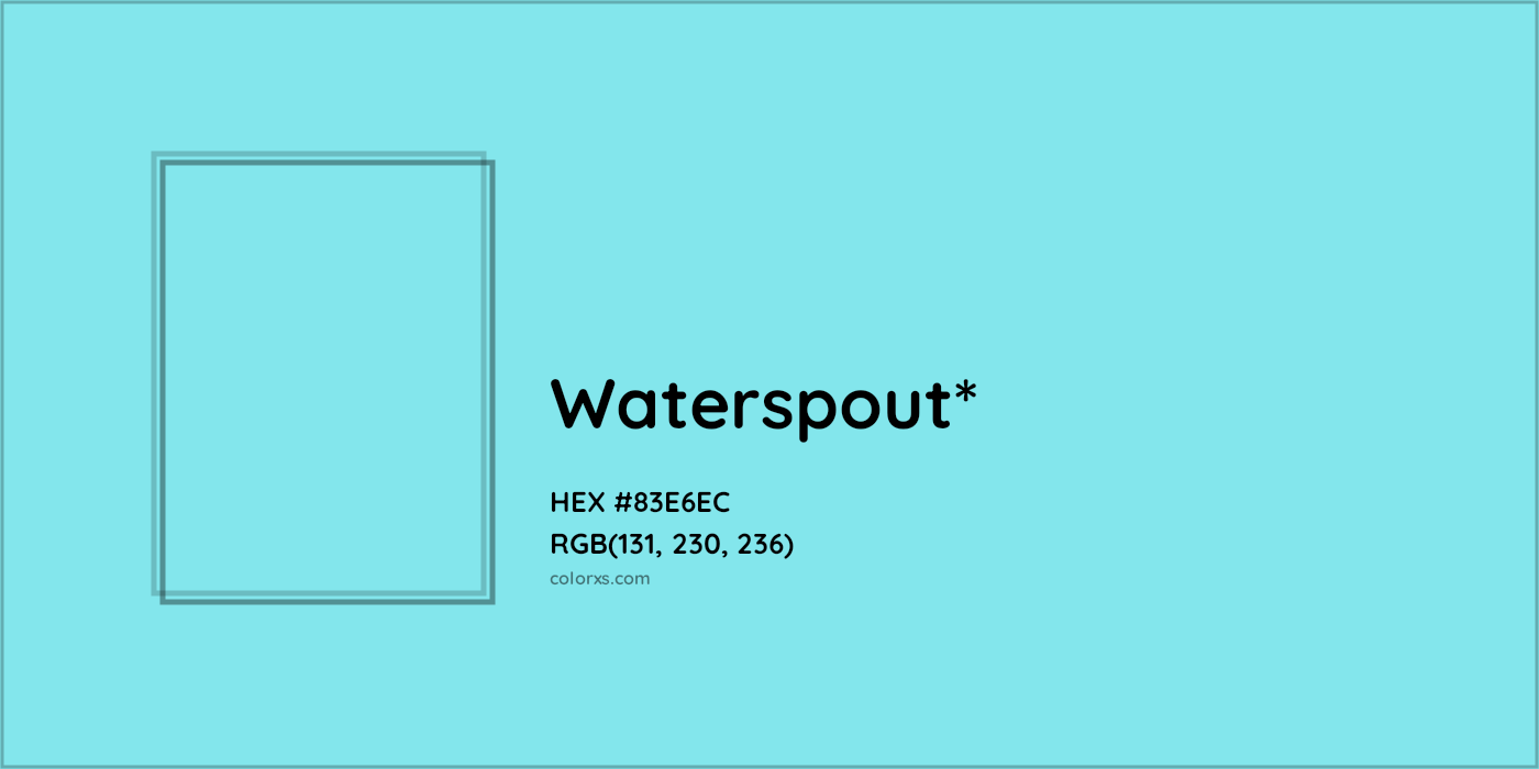 HEX #83E6EC Color Name, Color Code, Palettes, Similar Paints, Images