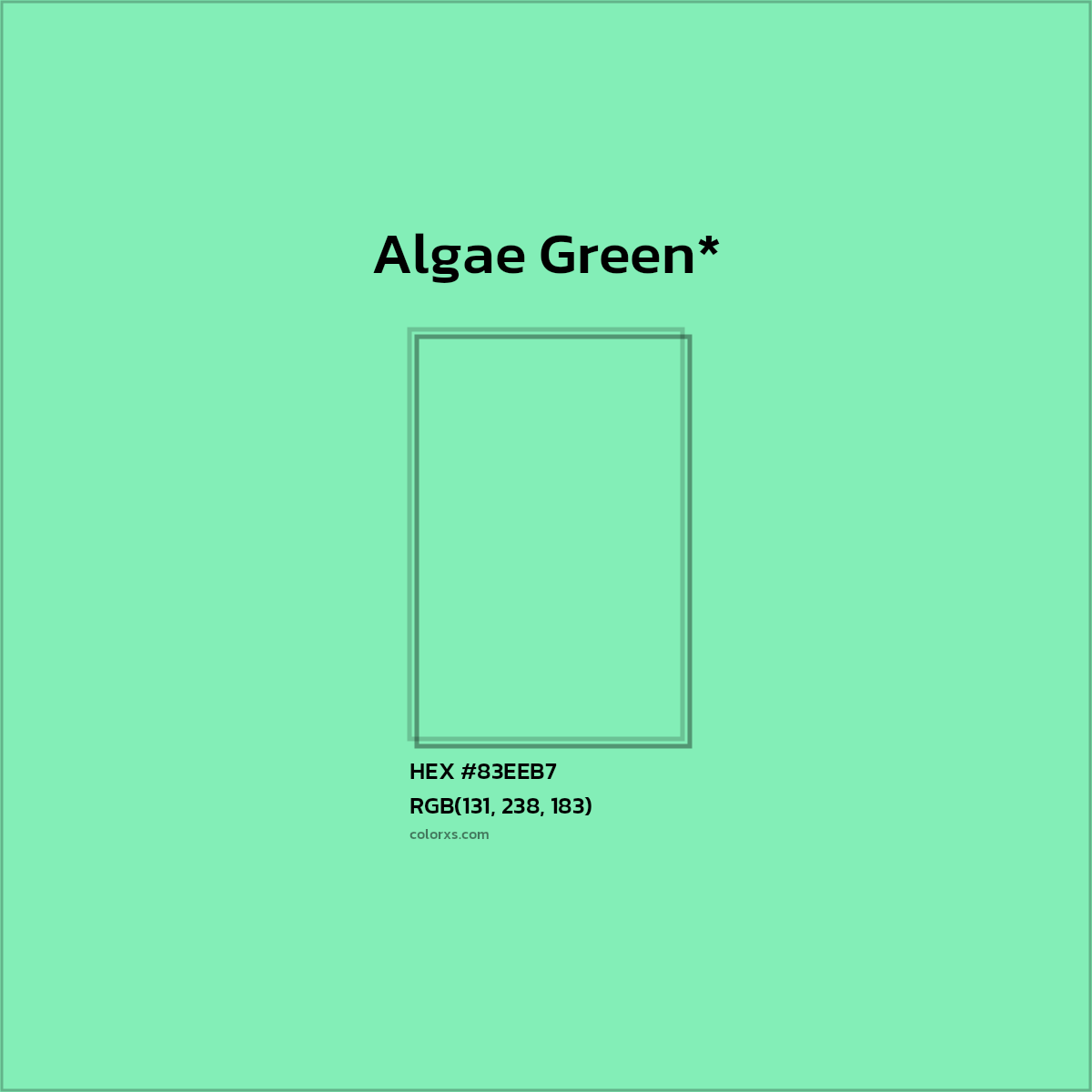 HEX #83EEB7 Color Name, Color Code, Palettes, Similar Paints, Images