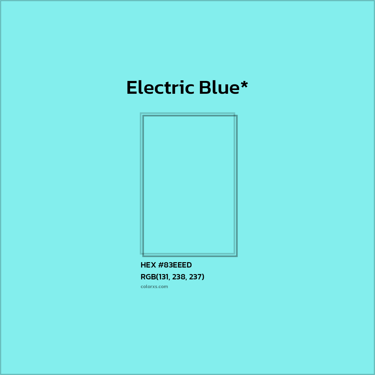 HEX #83EEED Color Name, Color Code, Palettes, Similar Paints, Images