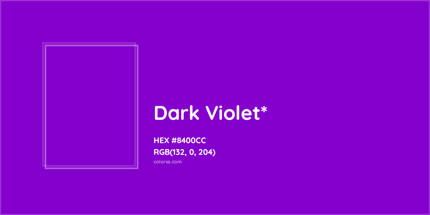 HEX #8400CC Color Name, Color Code, Palettes, Similar Paints, Images