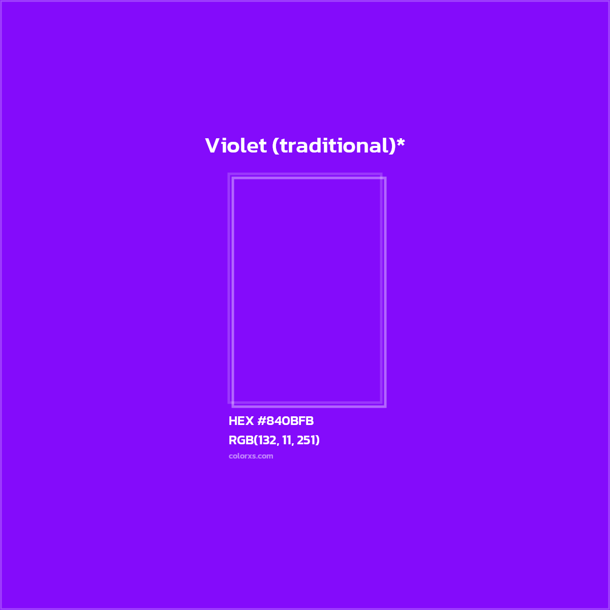 HEX #840BFB Color Name, Color Code, Palettes, Similar Paints, Images