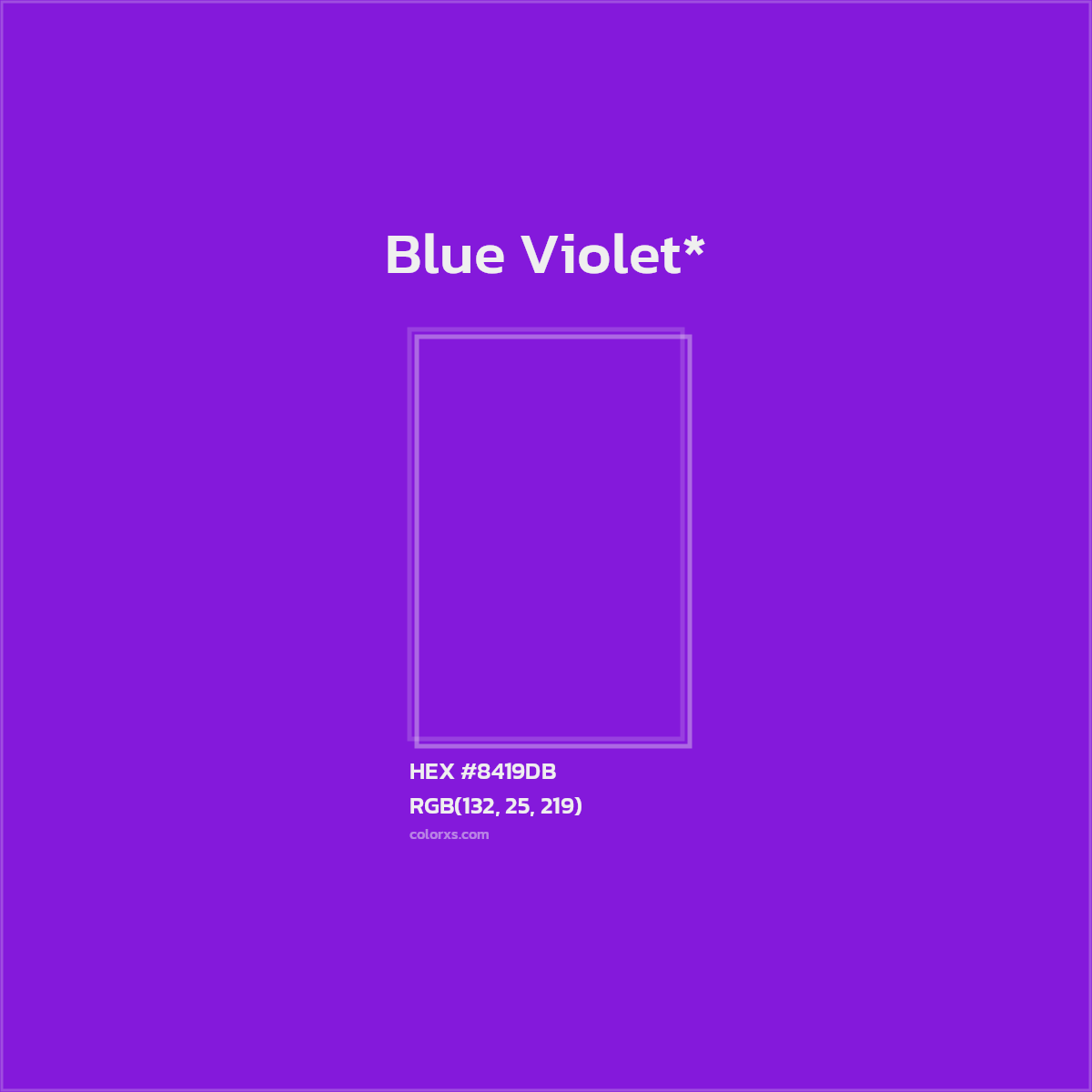 HEX #8419DB Color Name, Color Code, Palettes, Similar Paints, Images