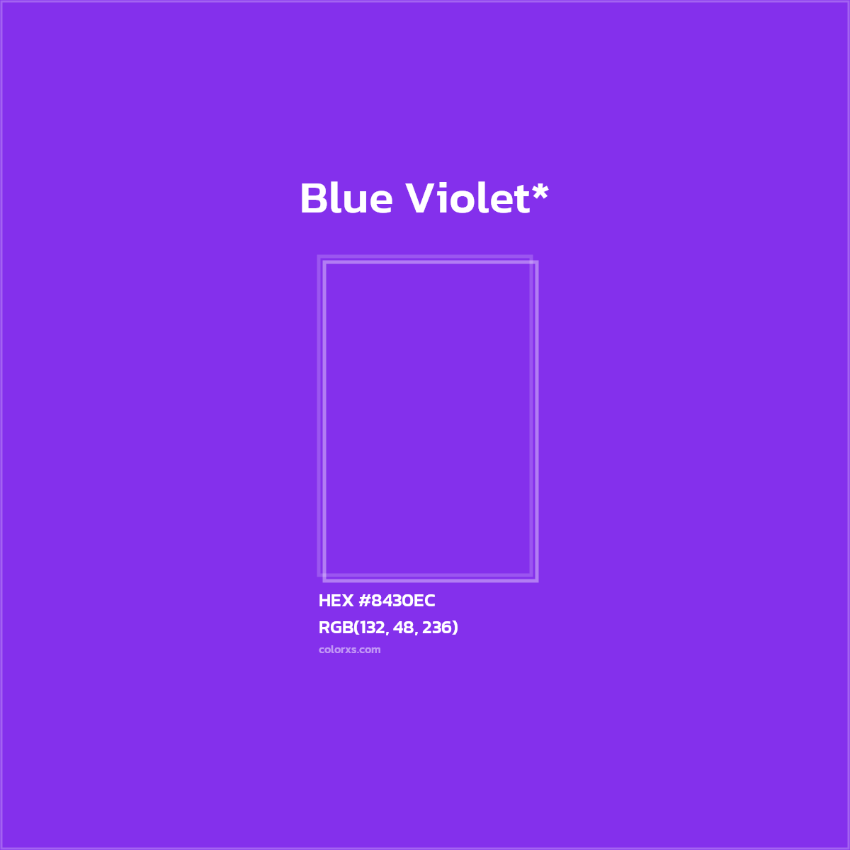 HEX #8430EC Color Name, Color Code, Palettes, Similar Paints, Images