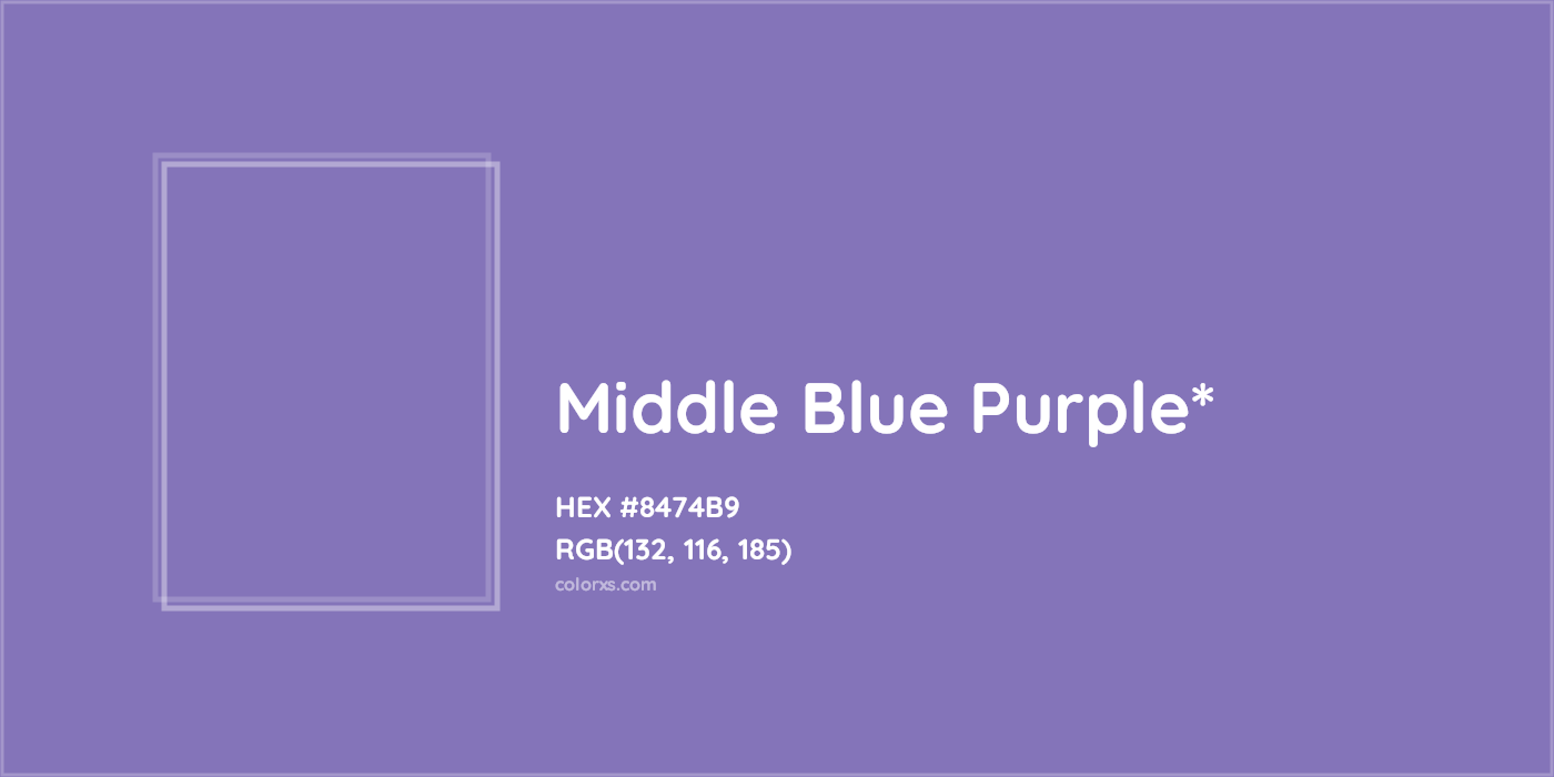 HEX #8474B9 Color Name, Color Code, Palettes, Similar Paints, Images