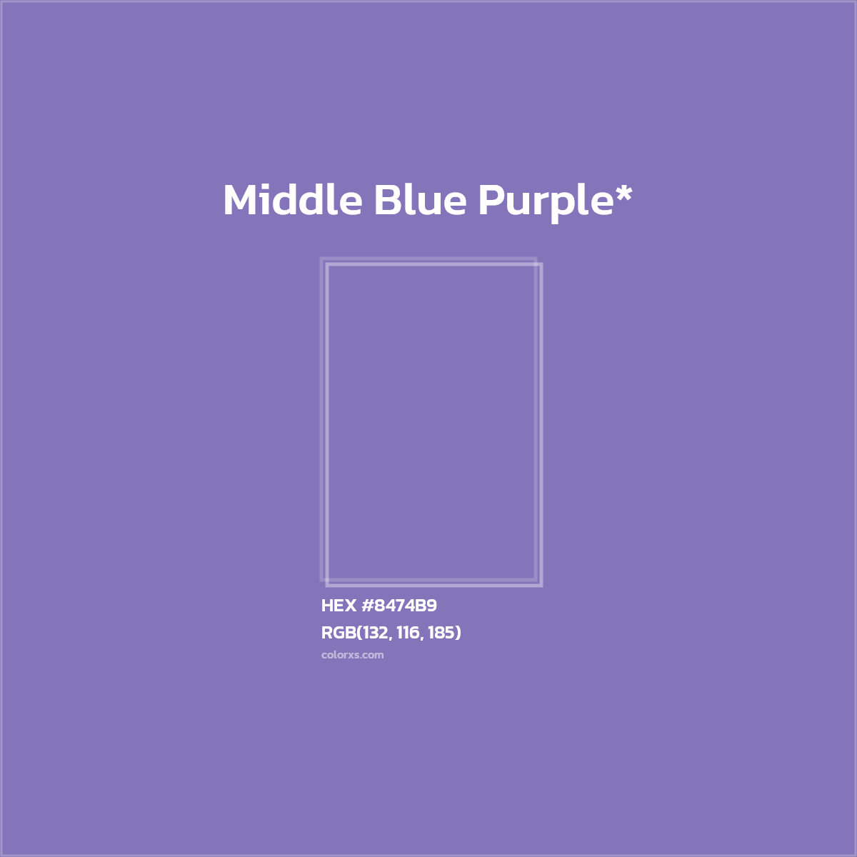 HEX #8474B9 Color Name, Color Code, Palettes, Similar Paints, Images