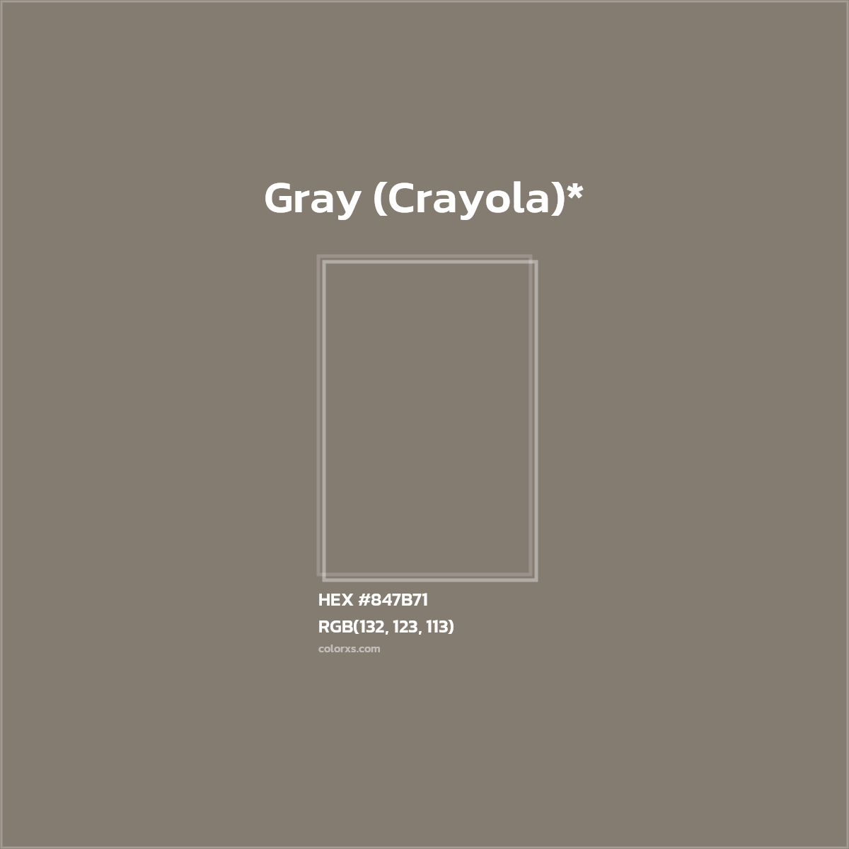 HEX #847B71 Color Name, Color Code, Palettes, Similar Paints, Images