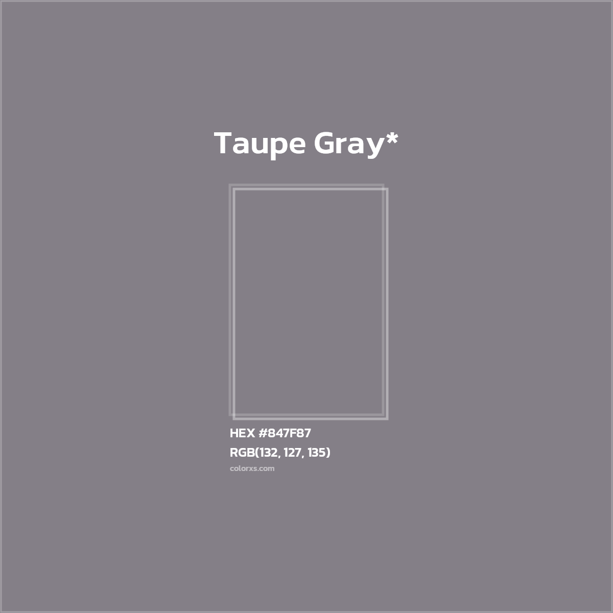 HEX #847F87 Color Name, Color Code, Palettes, Similar Paints, Images