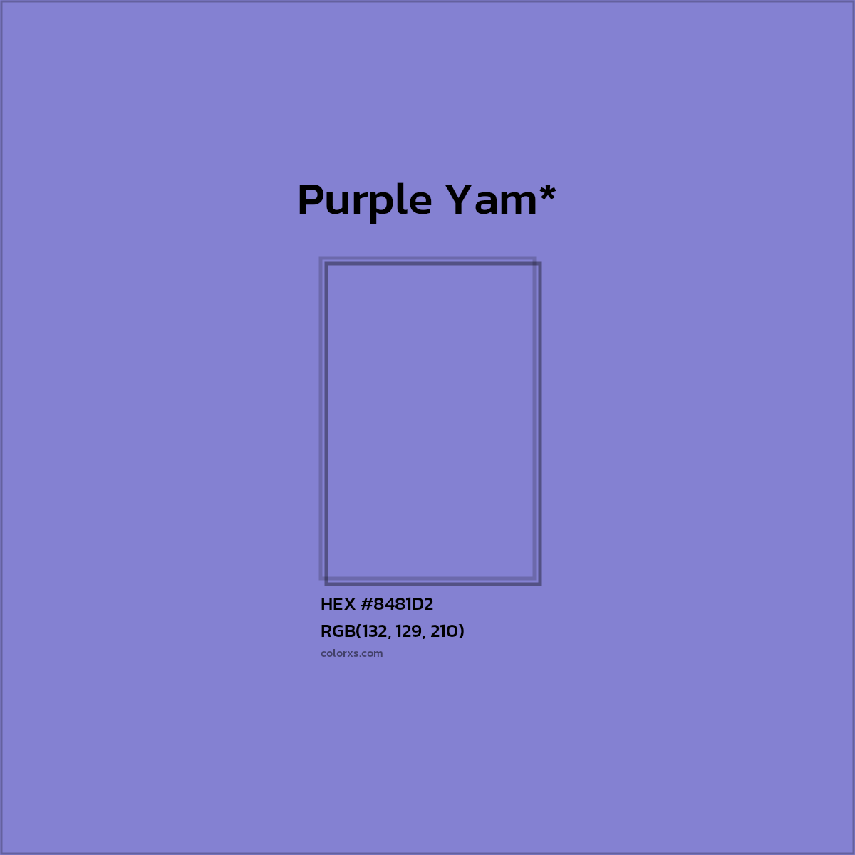 HEX #8481D2 Color Name, Color Code, Palettes, Similar Paints, Images