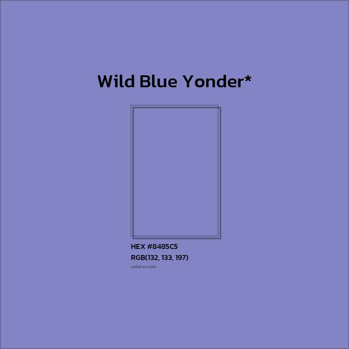 HEX #8485C5 Color Name, Color Code, Palettes, Similar Paints, Images