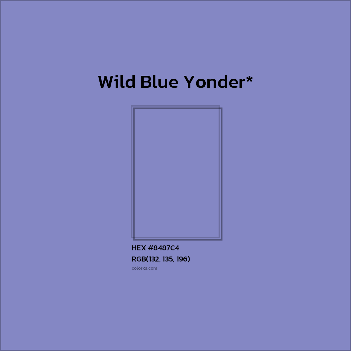 HEX #8487C4 Color Name, Color Code, Palettes, Similar Paints, Images