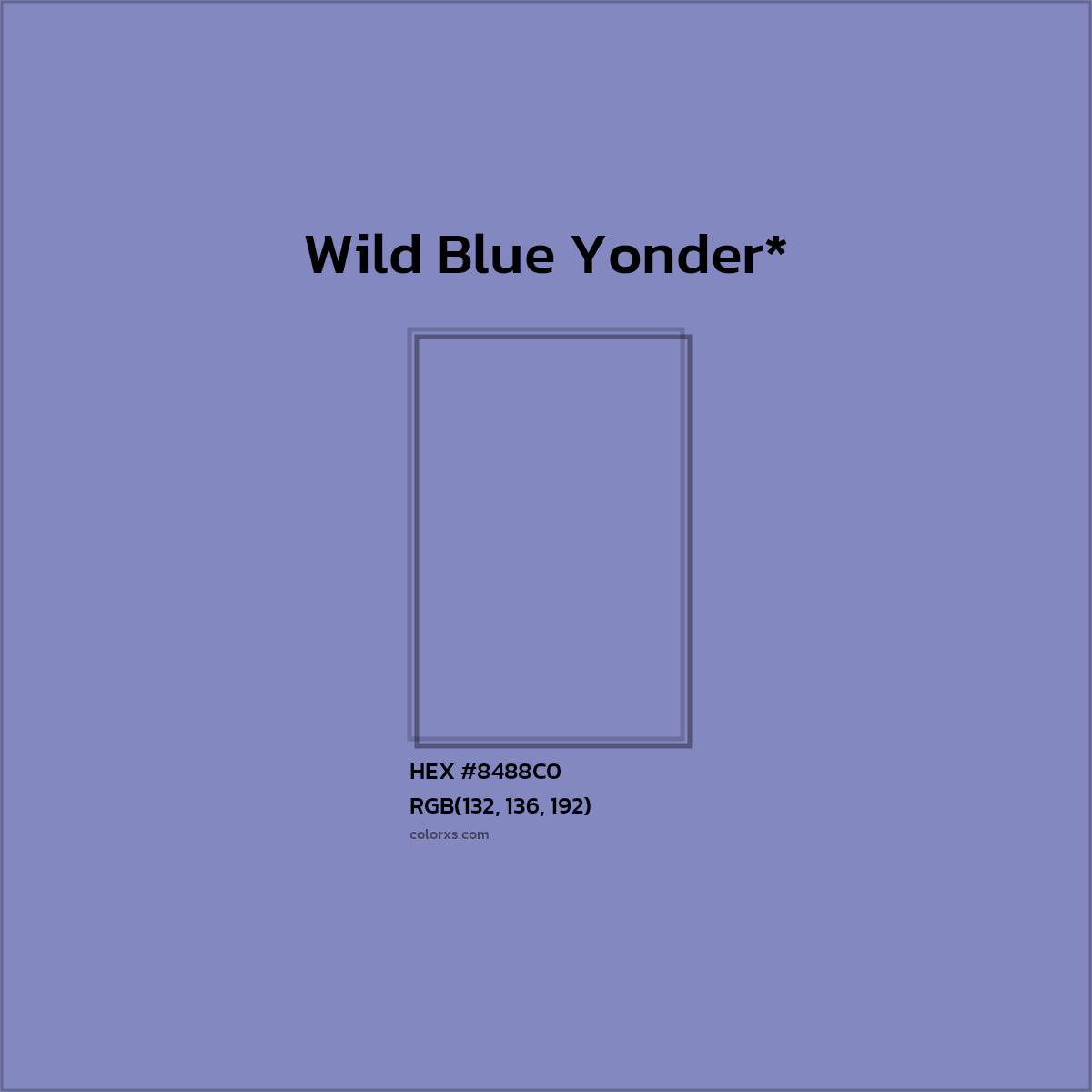 HEX #8488C0 Color Name, Color Code, Palettes, Similar Paints, Images