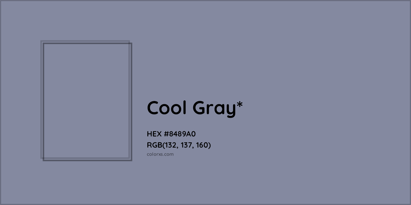 HEX #8489A0 Color Name, Color Code, Palettes, Similar Paints, Images