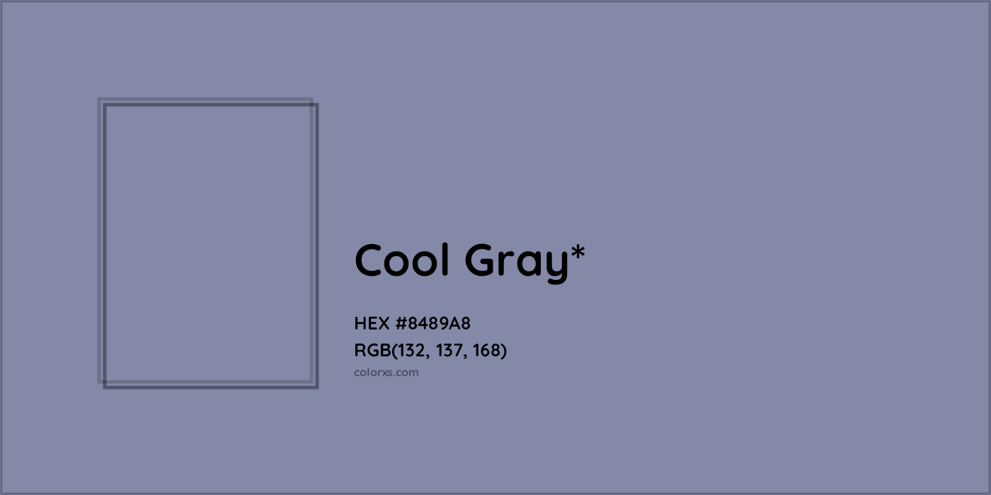 HEX #8489A8 Color Name, Color Code, Palettes, Similar Paints, Images