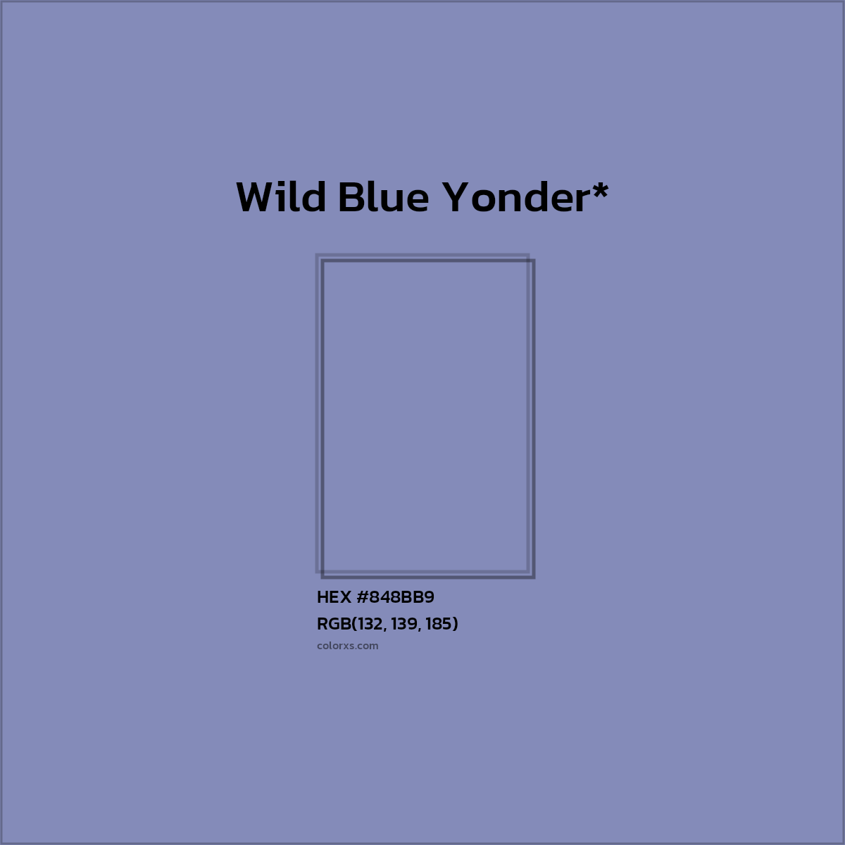 HEX #848BB9 Color Name, Color Code, Palettes, Similar Paints, Images