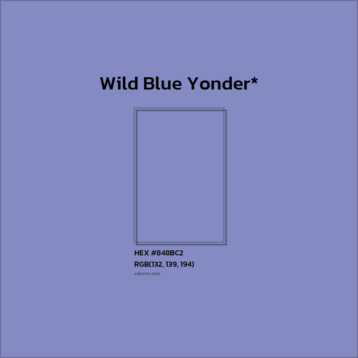 HEX #848BC2 Color Name, Color Code, Palettes, Similar Paints, Images