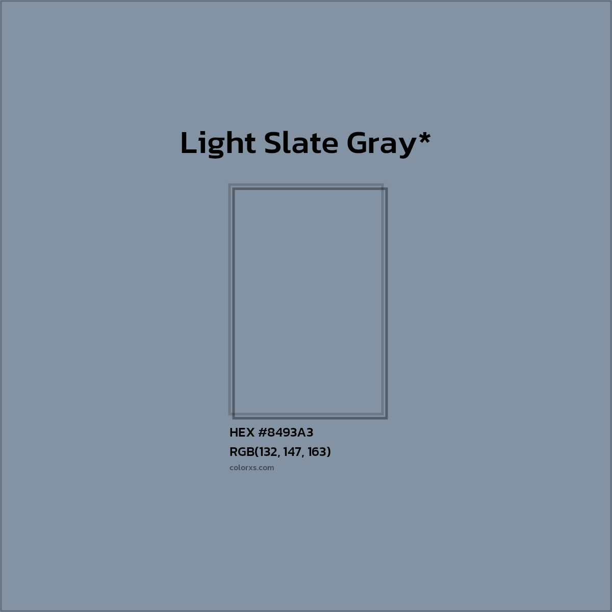 HEX #8493A3 Color Name, Color Code, Palettes, Similar Paints, Images