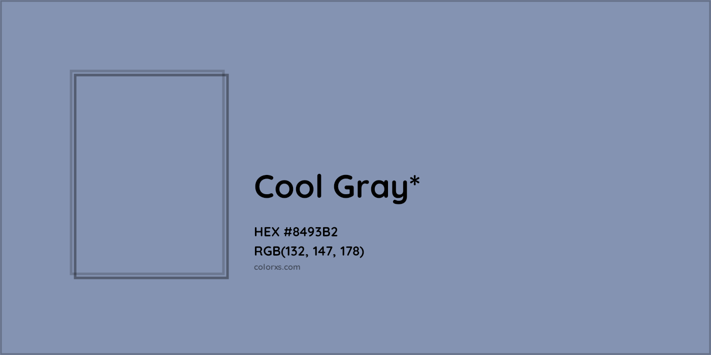 HEX #8493B2 Color Name, Color Code, Palettes, Similar Paints, Images