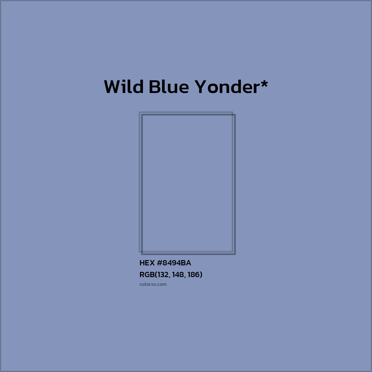 HEX #8494BA Color Name, Color Code, Palettes, Similar Paints, Images