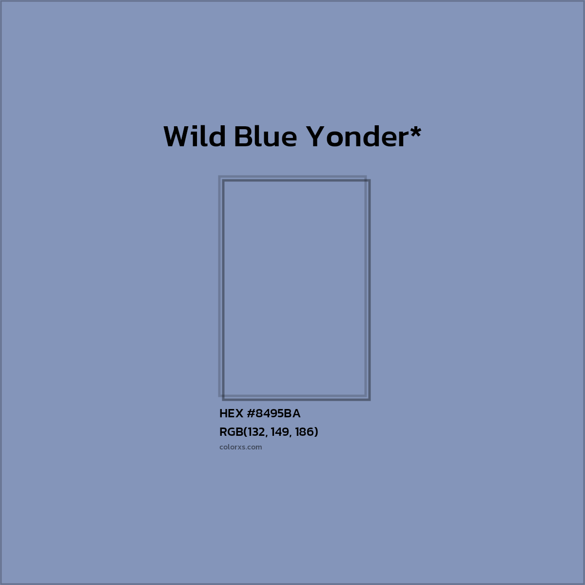 HEX #8495BA Color Name, Color Code, Palettes, Similar Paints, Images