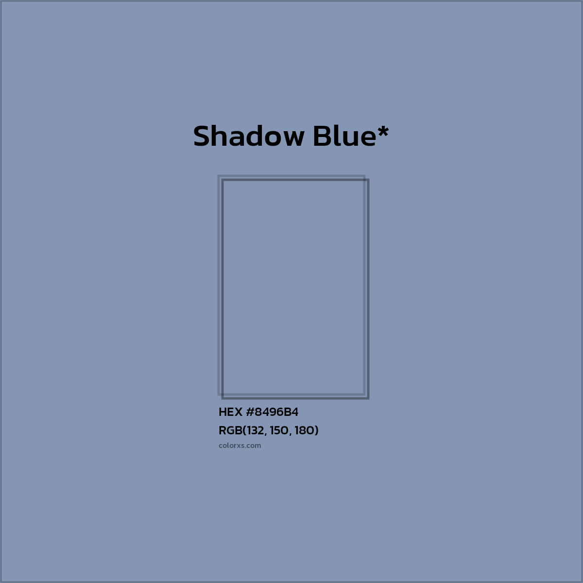 HEX #8496B4 Color Name, Color Code, Palettes, Similar Paints, Images