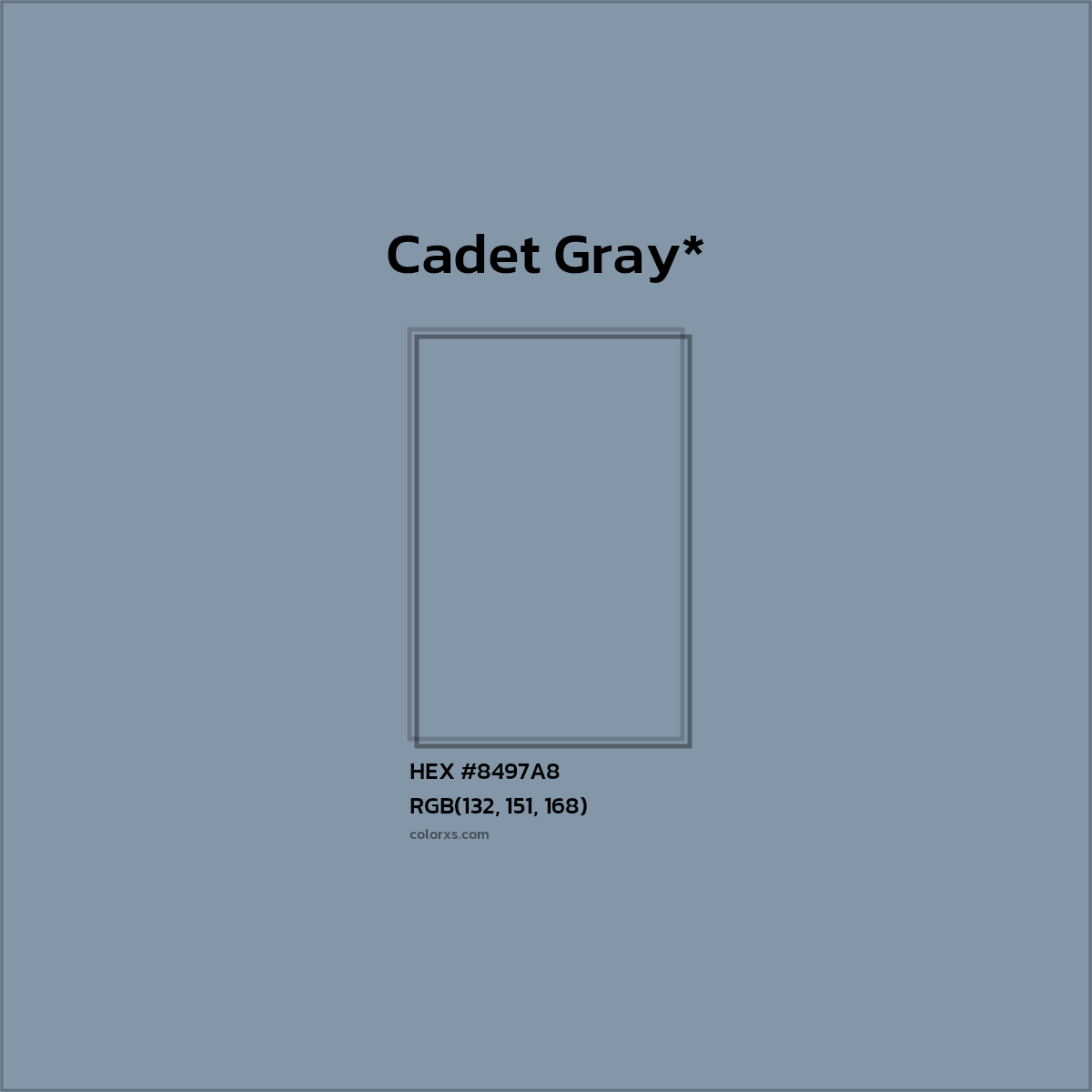 HEX #8497A8 Color Name, Color Code, Palettes, Similar Paints, Images